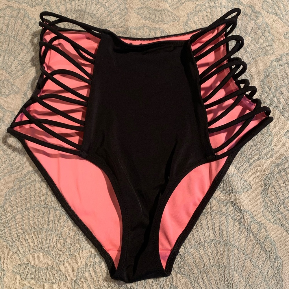 NWOT VS black high waisted bikini bottoms